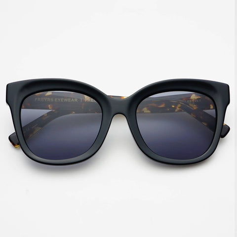 Naples Cat Eye Sunglasses: Black / Tortoise