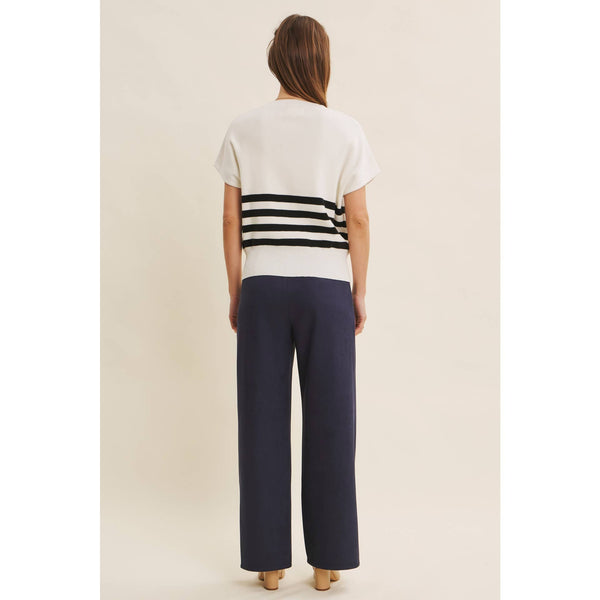Navy Faux Suede Pants