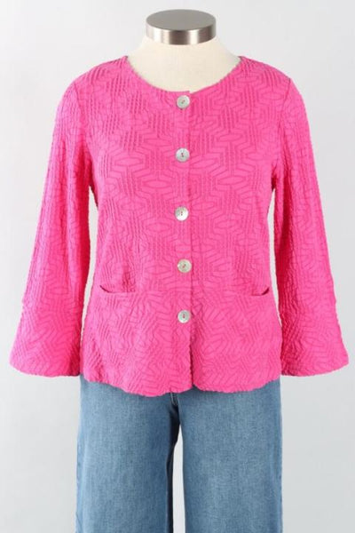 Sunburst Knit Swing Jacket