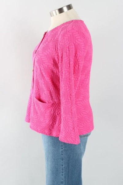 Sunburst Knit Swing Jacket