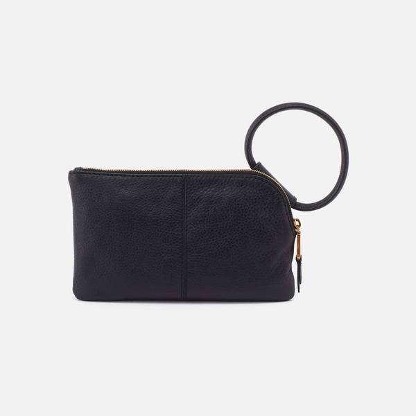 HOBO Sable Wristlet Pebbled Black