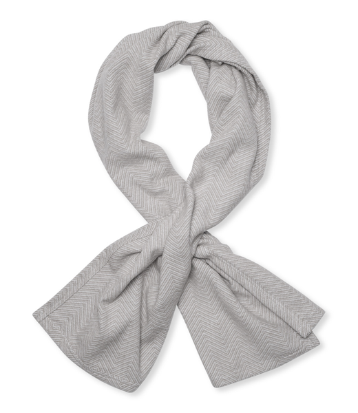 Bayside Herringbone Shawl - Light Grey