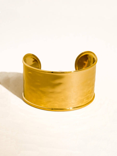 Calric Non-Tarnish Wide Cuff Bracelet