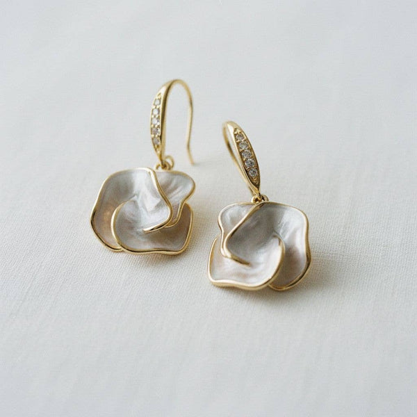Handmade Camellia Earrings