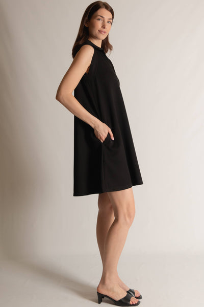 Butter Modal Sleeveless Dress: Black