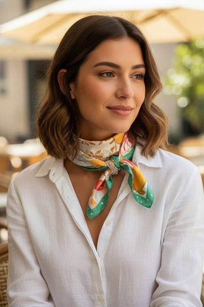 Seaside Feast Bandana Green