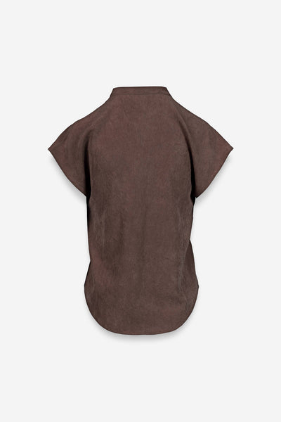 Soft Matte Chocolate Blouse