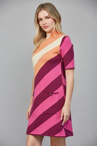 Diagonal Stripe Dress