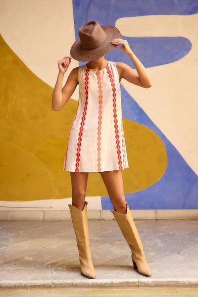 Mallory Citrus Link Shift Dress