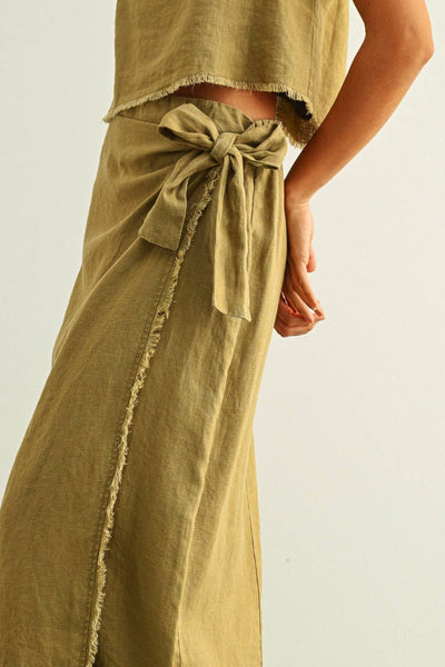 Olive Linen Skirt Arriving Tuesday