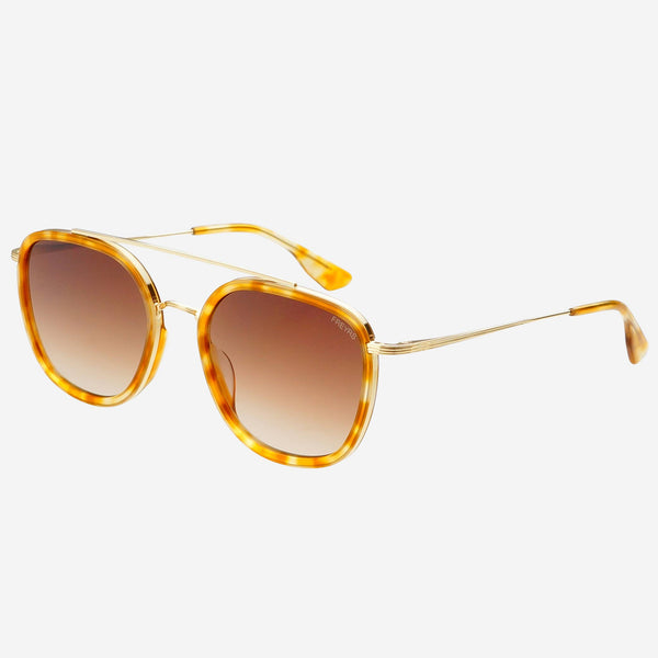 Freyrs Weston Round Unisex Sunglasses : Light / Brown