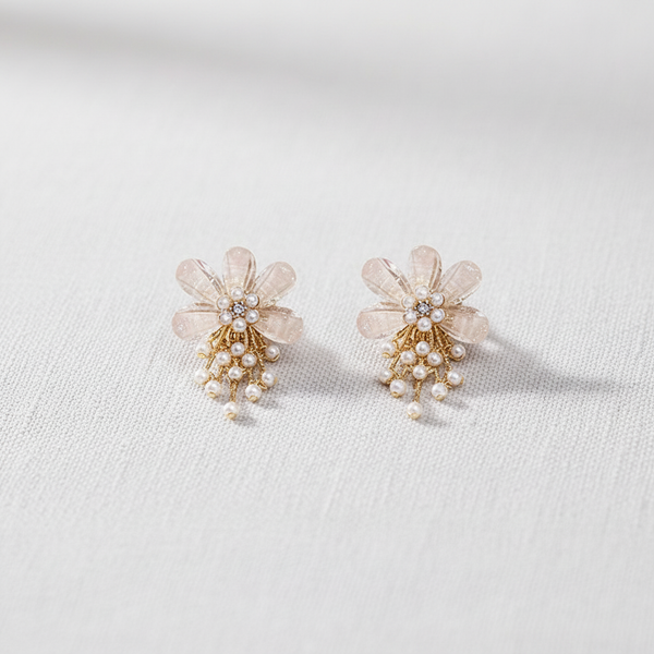 Pearl Flower Earrings