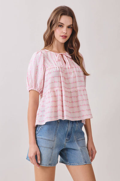 Rosebud Stripe Top