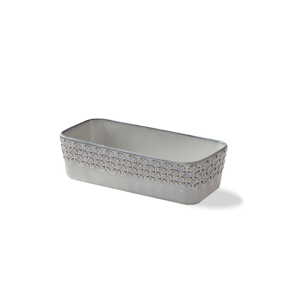 Bistro Loaf Pan Baker White Stoneware