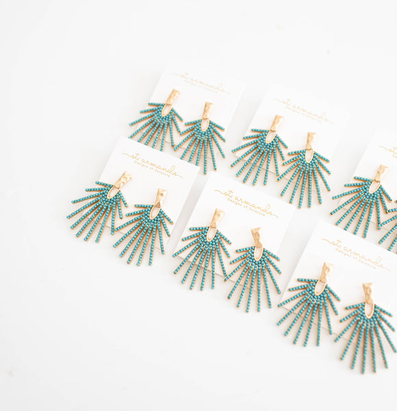 Turquoise Sunburst Earrings