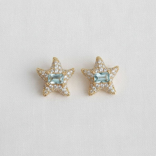 Gold Starfish Earrings