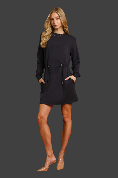 Charcoal Run Around Dress