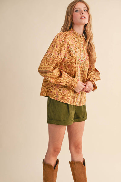 Marla Floral Trim Top