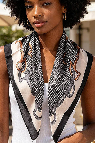 Multi Print Bandana Black