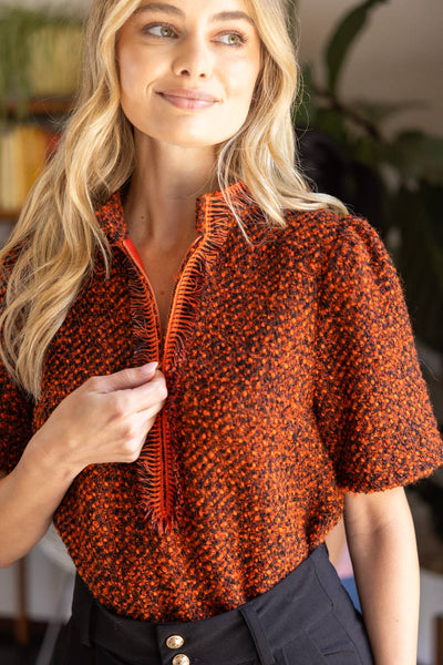 Aubie Tweed Top