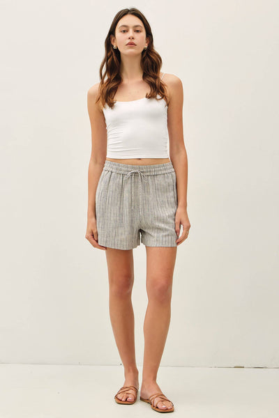 Linen Blend Slate Shorts