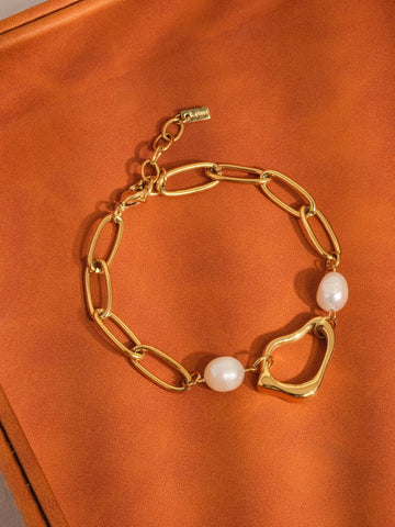 Katia Non-Tarnish Classic Pearl Chain Bracelet