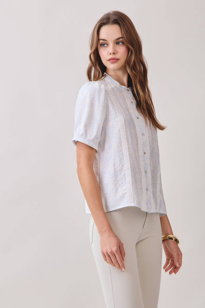 Sunday Tea Button Top