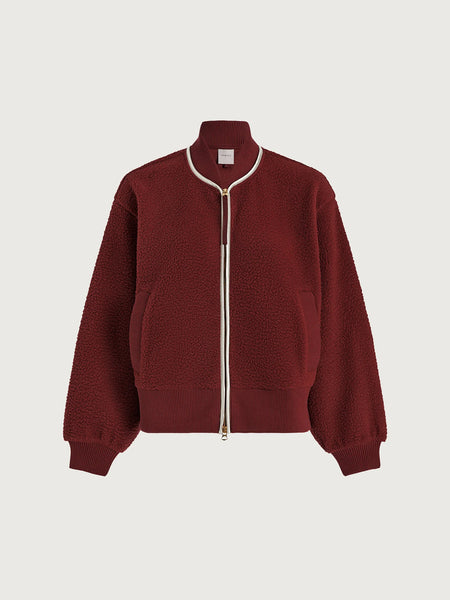 Varley Hasley Fleece Jacket New Maroon