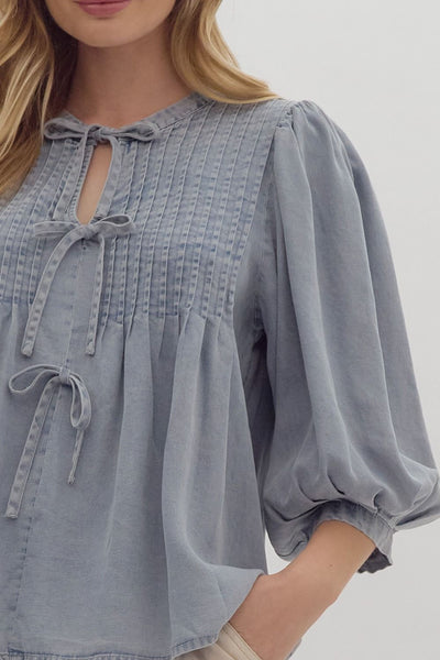 Beth Chambray Top