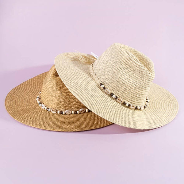 Beaded Cowrie Straw Hat IV