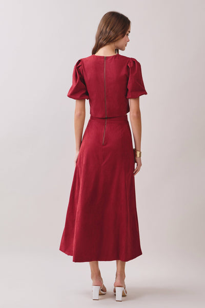Cranberry Midi Skirt