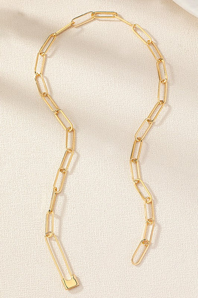 Tarnish Free Gold Chain + Lock Necklace
