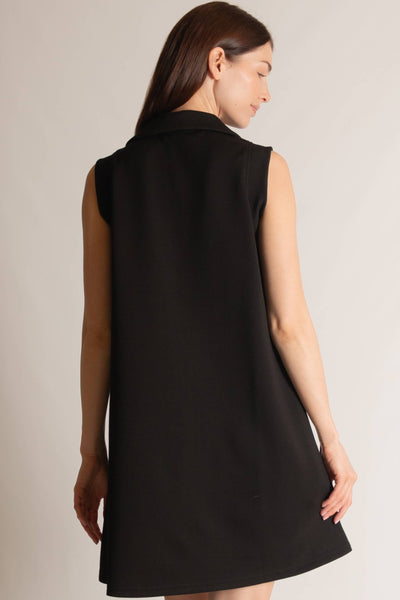 Butter Modal Sleeveless Dress: Black