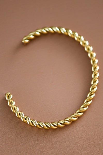Twisted Gold Cuff Bracelet