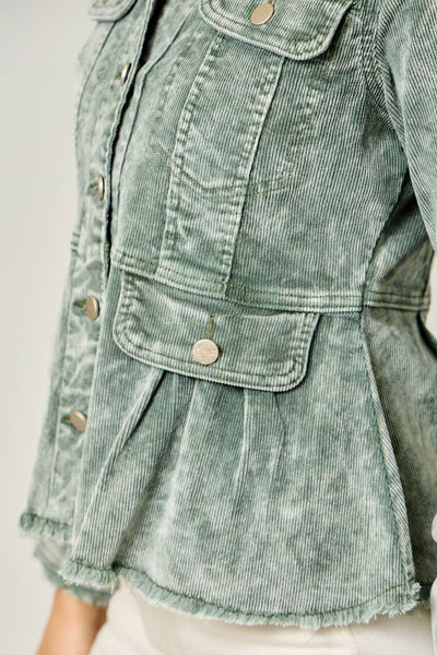 Frosted Fern Peplum Jacket
