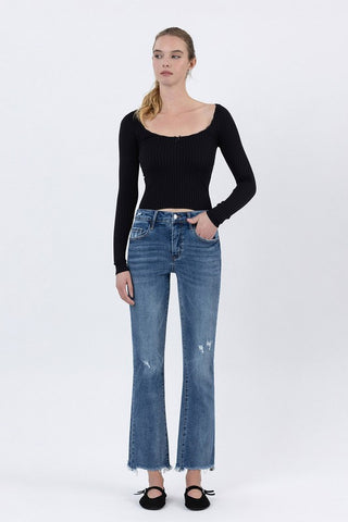 Mid Rise Ankle Jeans