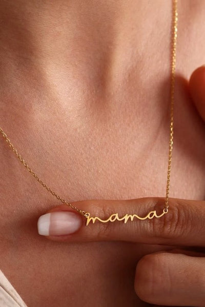 18k Non-tarnish Mama Necklace
