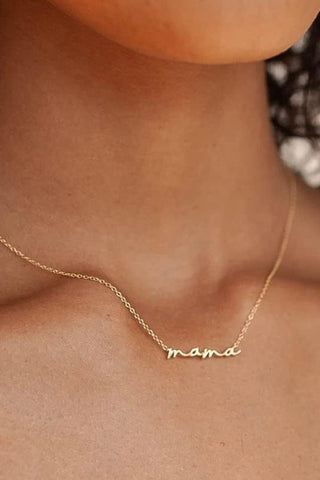 18k Non-tarnish Mama Necklace