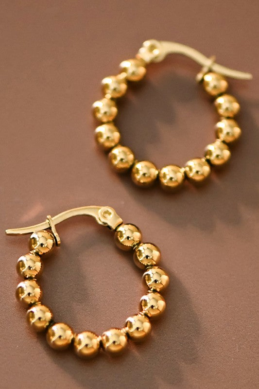 Beaded Hoops