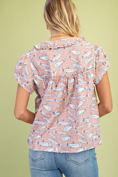 Pisces Print Top