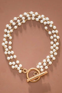 18k Non-tarnish Pearl Bracelet