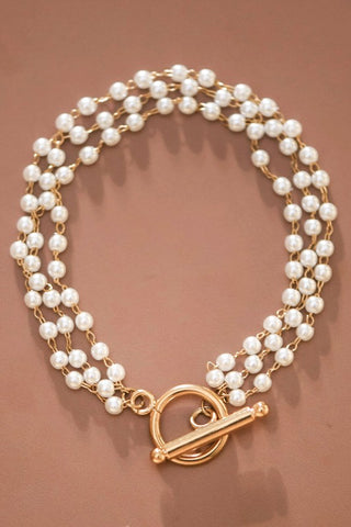 18k Non-tarnish Pearl Bracelet