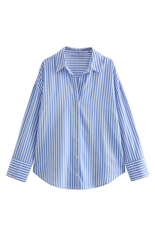 Diane Striped Shirt in Blue :: Arriving February 27th