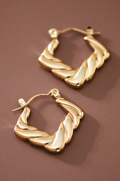 Waterproof Braided Square Hoops