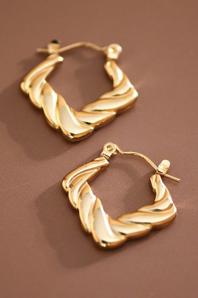 Waterproof Braided Square Hoops