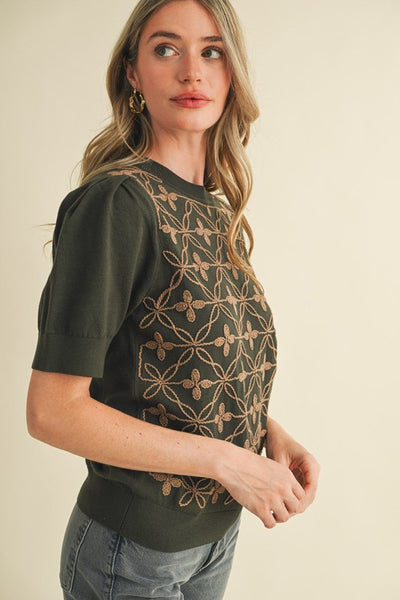 Oksana Embroidered Sweater