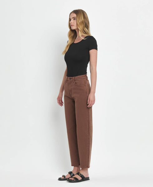 Slim Brown Barrel Jean