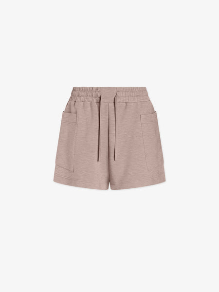 Varley Isabella Mid Rise Short 4 Taupe Marl