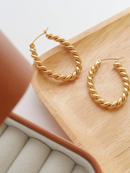 Brook Braided Hoop Earrings