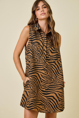 Petrie Tiger Print Dress (Arriving September 17)